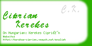 ciprian kerekes business card